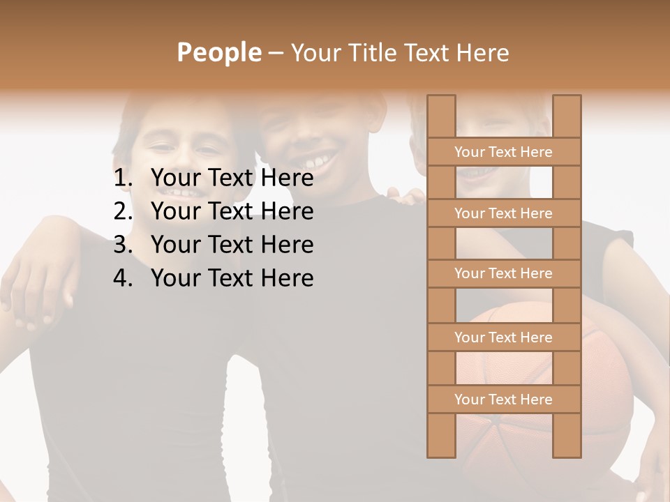 Holding Eight Year Old Sport PowerPoint Template