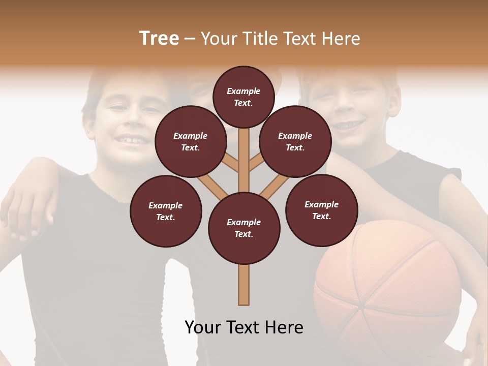 Holding Eight Year Old Sport PowerPoint Template