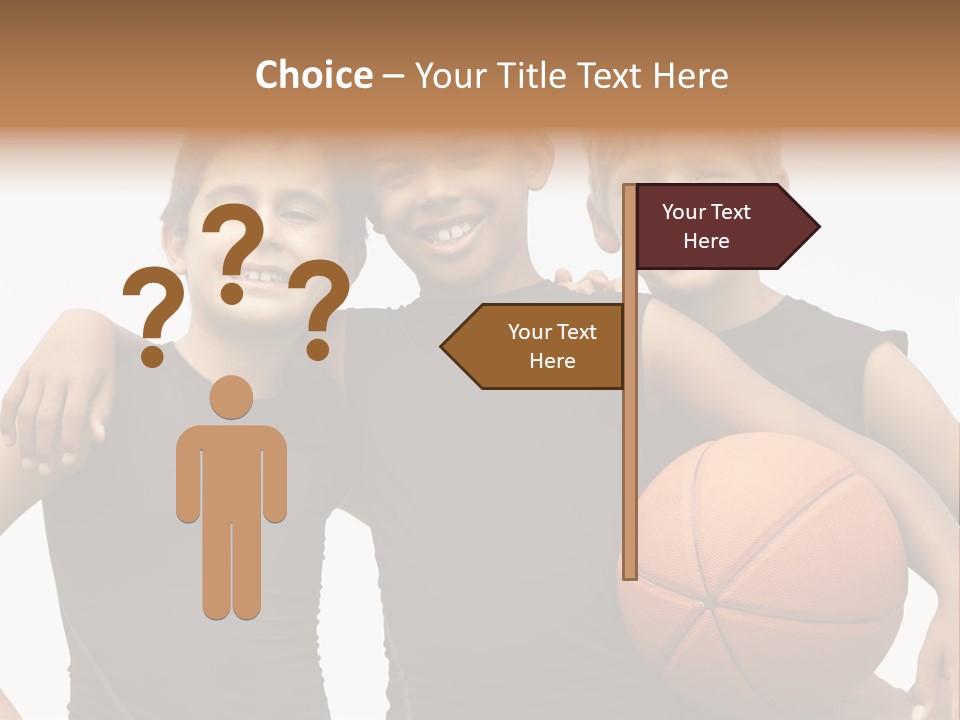 Holding Eight Year Old Sport PowerPoint Template