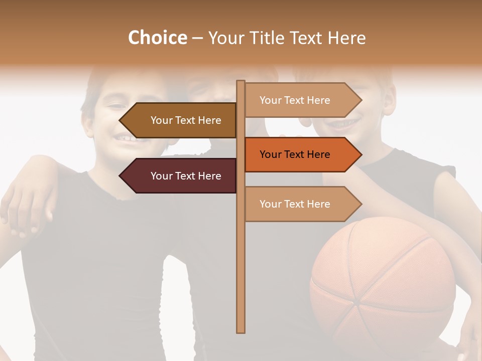 Holding Eight Year Old Sport PowerPoint Template