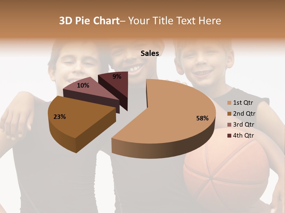 Holding Eight Year Old Sport PowerPoint Template