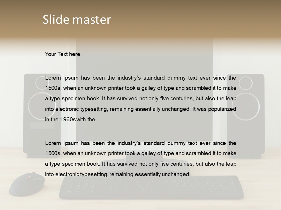 Job Desktop Computer PowerPoint Template