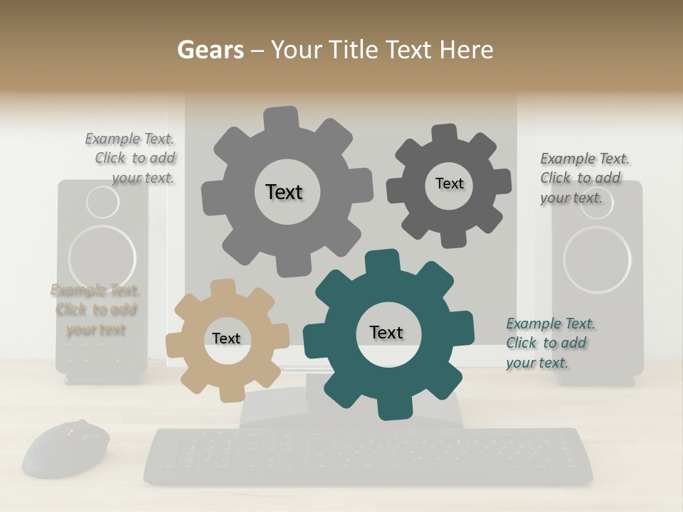 Job Desktop Computer PowerPoint Template