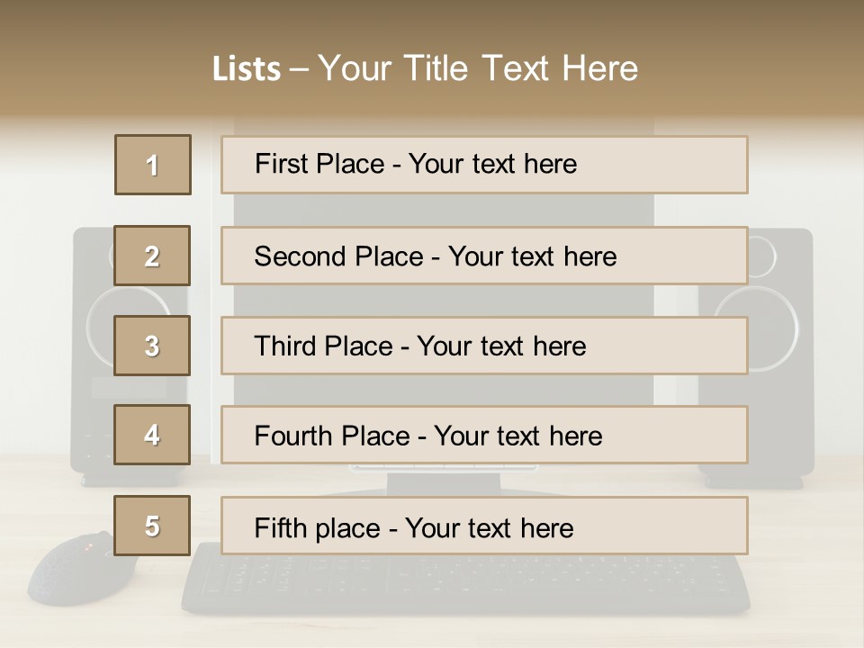 Job Desktop Computer PowerPoint Template