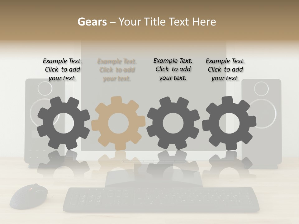 Job Desktop Computer PowerPoint Template