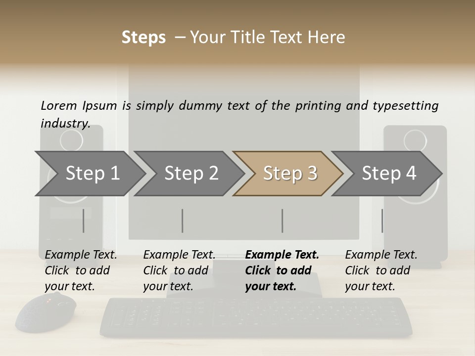 Job Desktop Computer PowerPoint Template