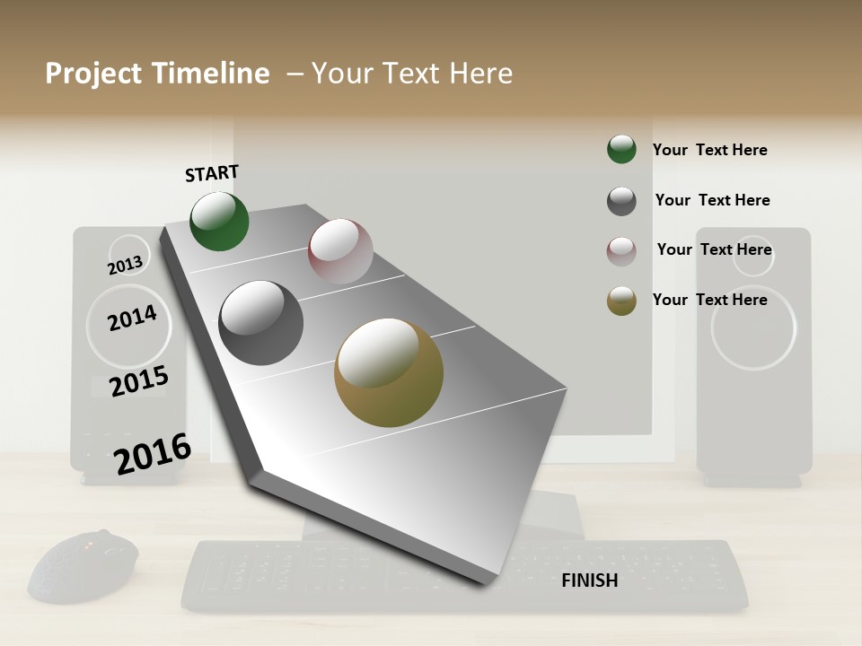 Job Desktop Computer PowerPoint Template