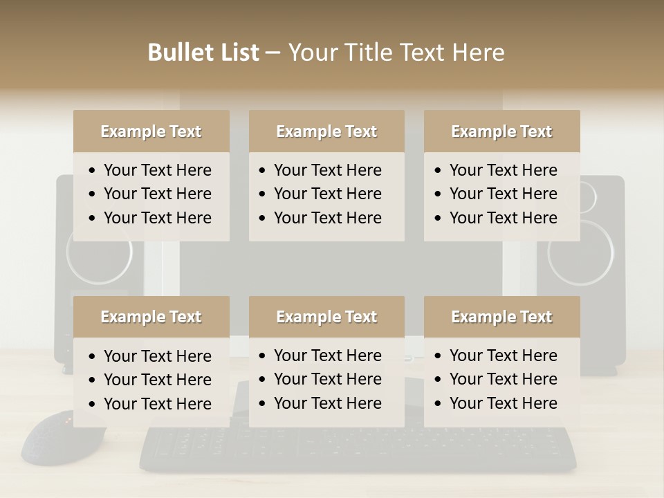 Job Desktop Computer PowerPoint Template