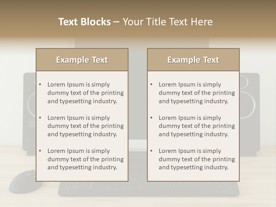 Job Desktop Computer PowerPoint Template