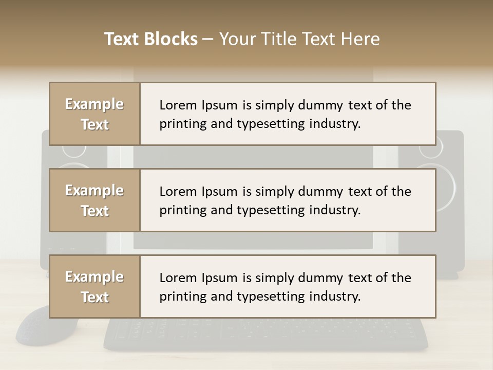 Job Desktop Computer PowerPoint Template