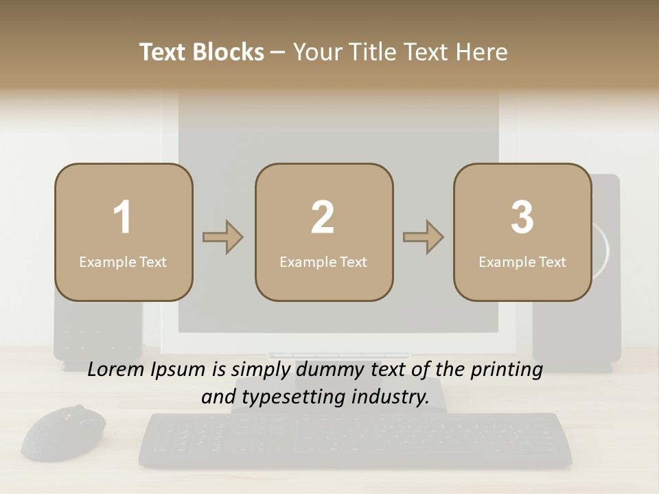 Job Desktop Computer PowerPoint Template