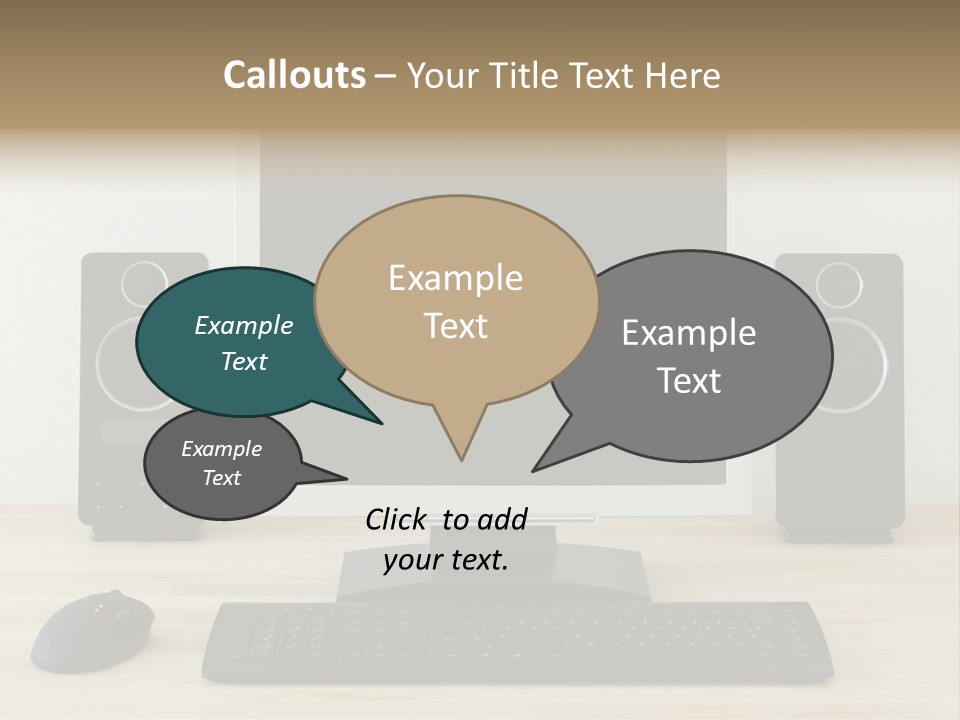 Job Desktop Computer PowerPoint Template