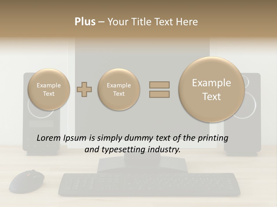 Job Desktop Computer PowerPoint Template