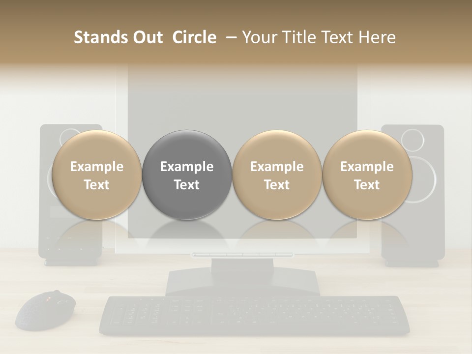 Job Desktop Computer PowerPoint Template