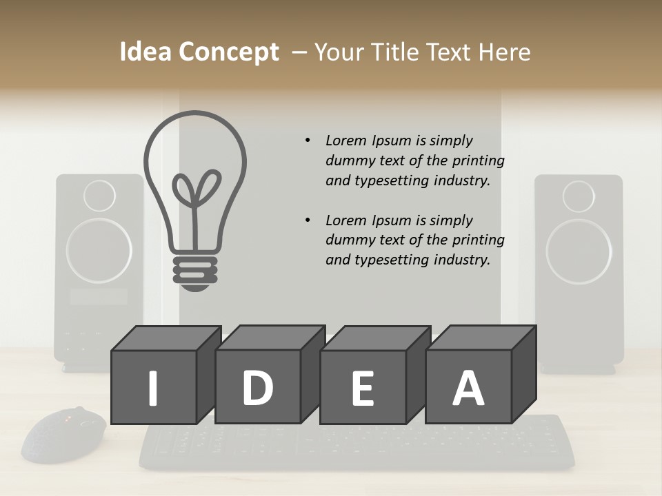 Job Desktop Computer PowerPoint Template