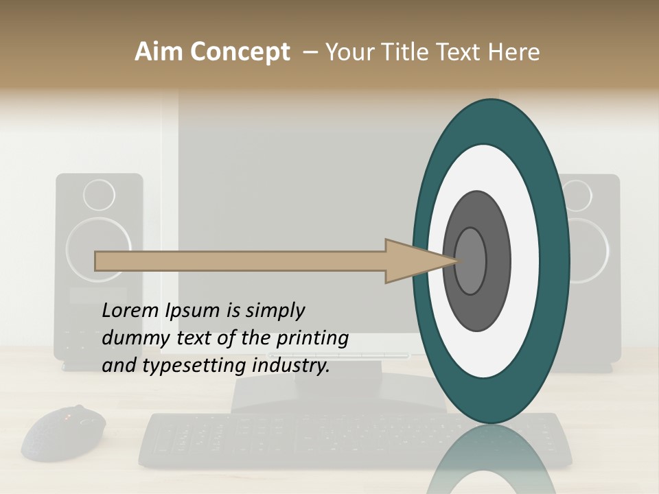 Job Desktop Computer PowerPoint Template