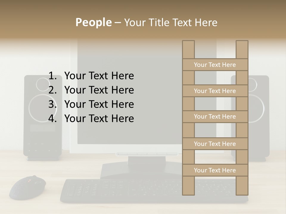 Job Desktop Computer PowerPoint Template