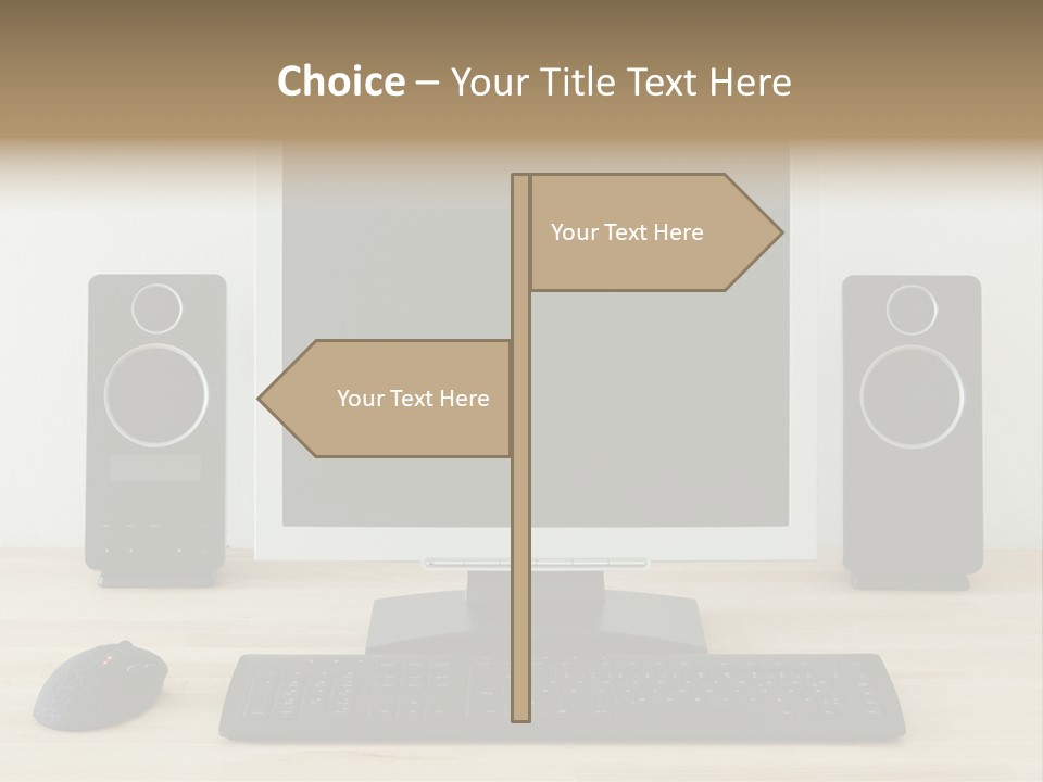 Job Desktop Computer PowerPoint Template
