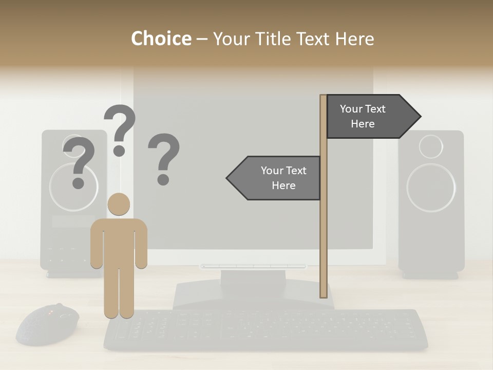 Job Desktop Computer PowerPoint Template