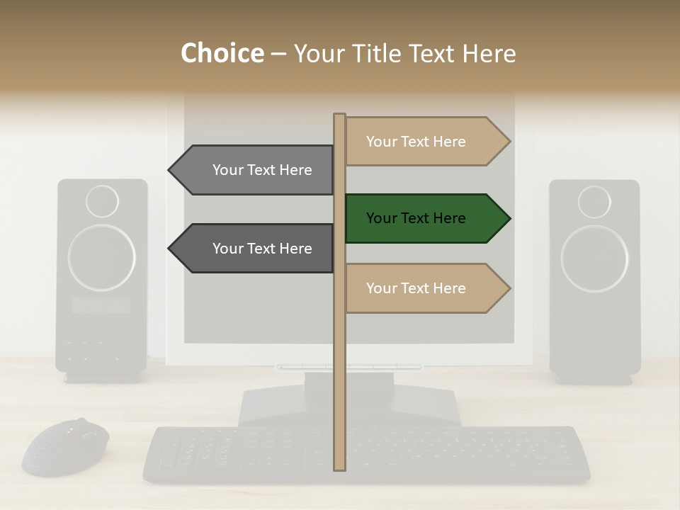 Job Desktop Computer PowerPoint Template