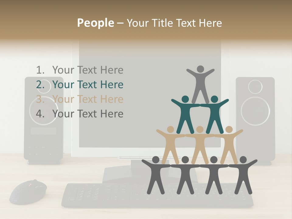 Job Desktop Computer PowerPoint Template