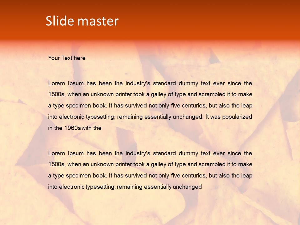 Closeup Dinner Food PowerPoint Template