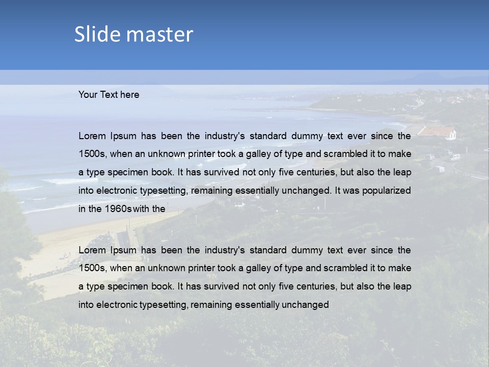 Cliffs Sky Water PowerPoint Template