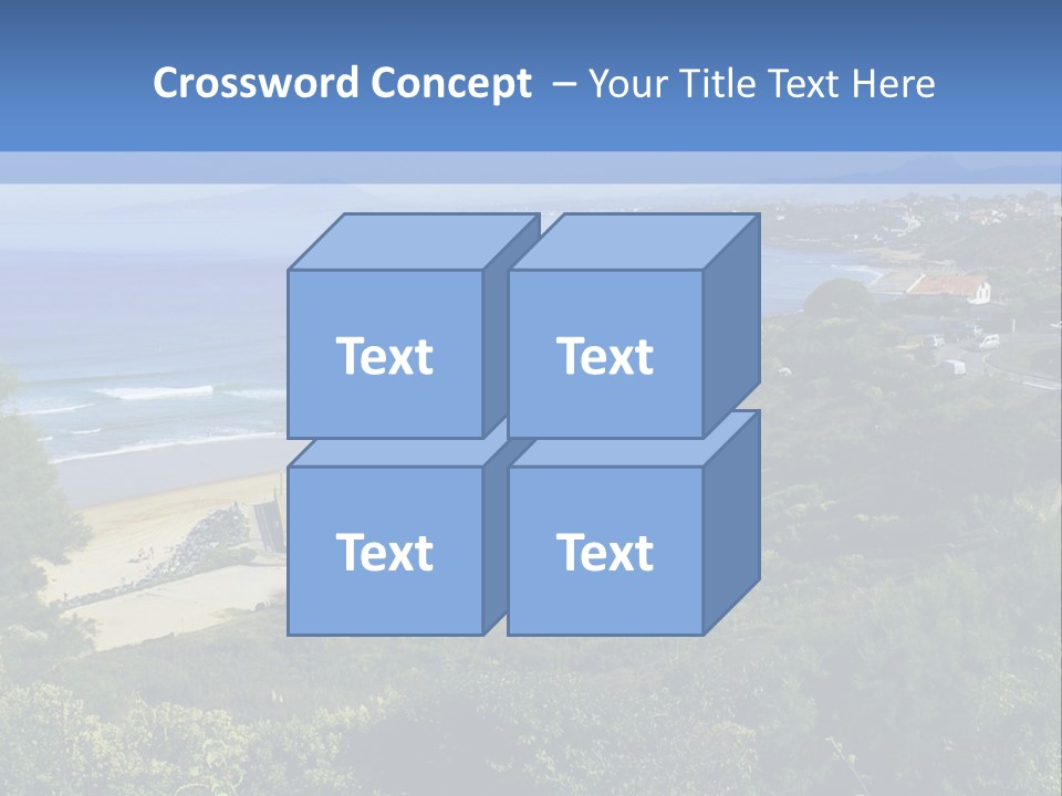 Cliffs Sky Water PowerPoint Template