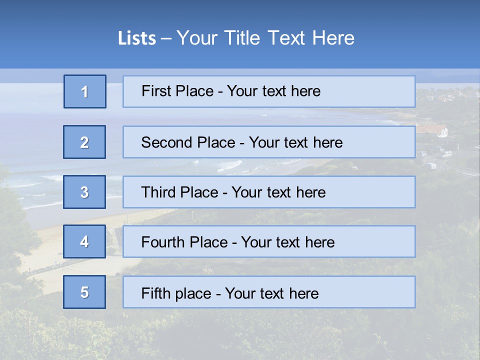 Cliffs Sky Water PowerPoint Template