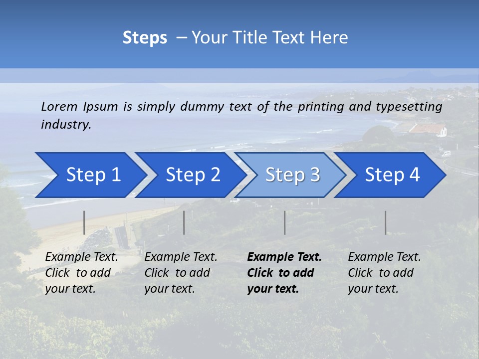 Cliffs Sky Water PowerPoint Template