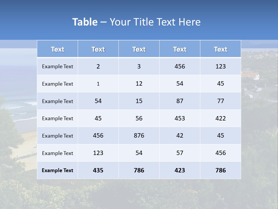 Cliffs Sky Water PowerPoint Template