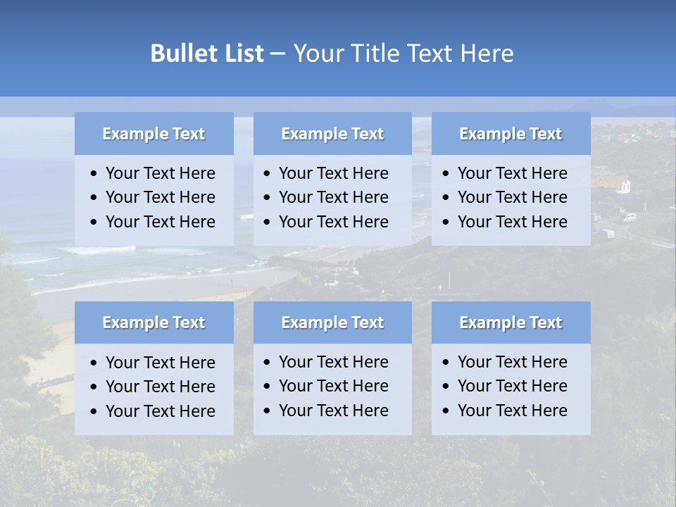 Cliffs Sky Water PowerPoint Template
