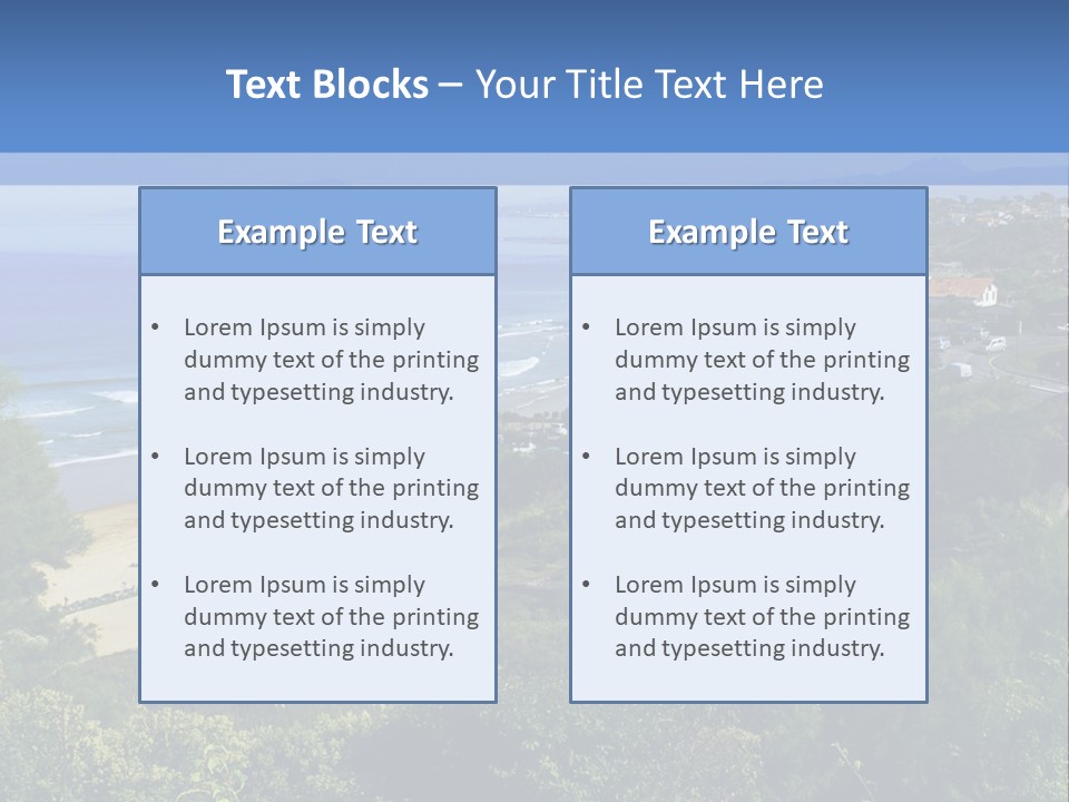 Cliffs Sky Water PowerPoint Template