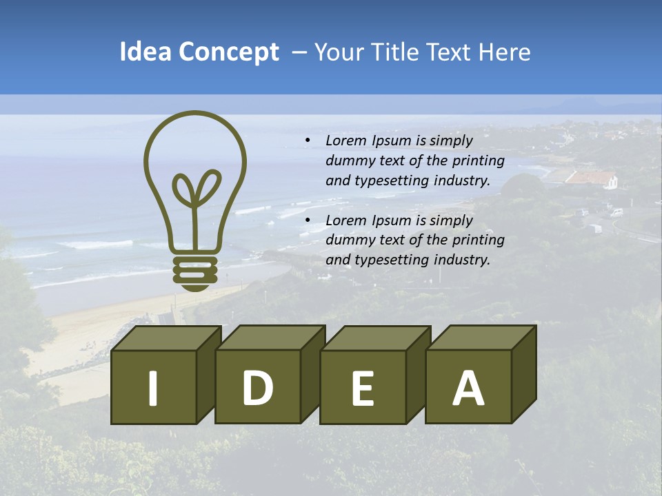 Cliffs Sky Water PowerPoint Template