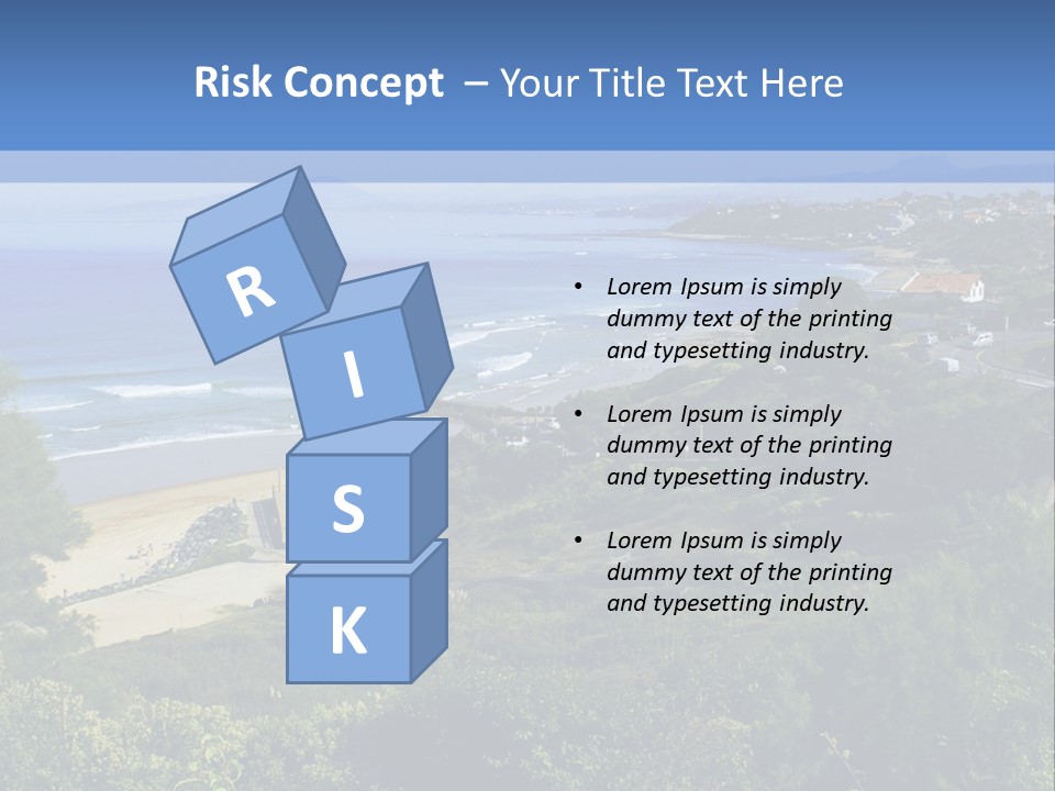 Cliffs Sky Water PowerPoint Template