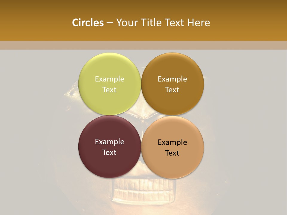 A Gold Mask With A Face On It PowerPoint Template