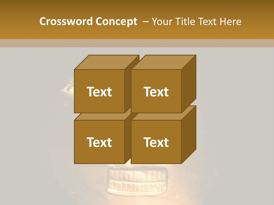 A Gold Mask With A Face On It PowerPoint Template