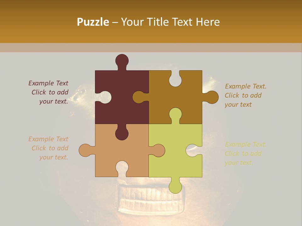 A Gold Mask With A Face On It PowerPoint Template