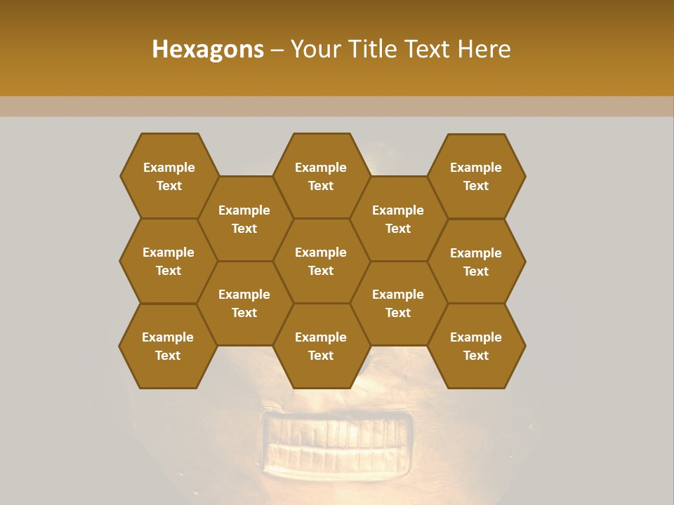 A Gold Mask With A Face On It PowerPoint Template