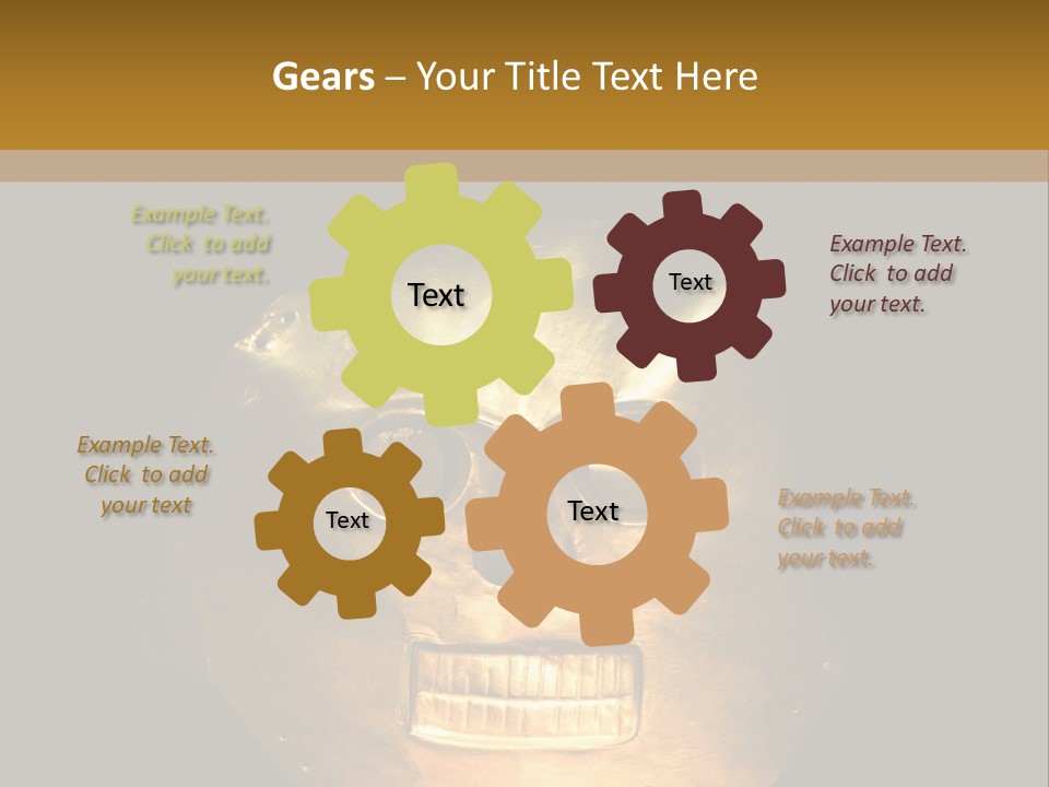 A Gold Mask With A Face On It PowerPoint Template