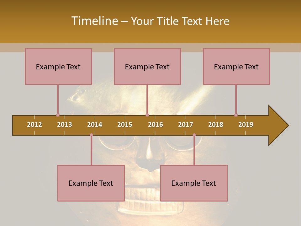 A Gold Mask With A Face On It PowerPoint Template