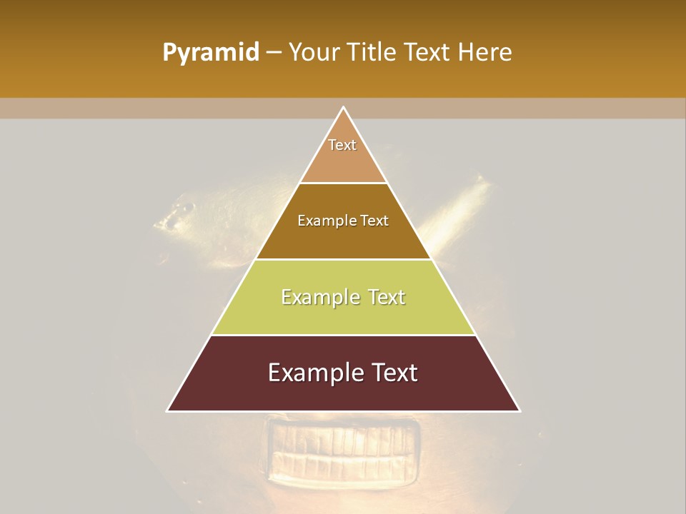 A Gold Mask With A Face On It PowerPoint Template
