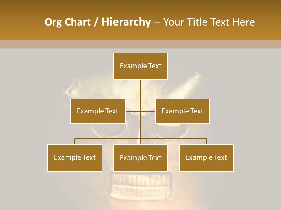 A Gold Mask With A Face On It PowerPoint Template