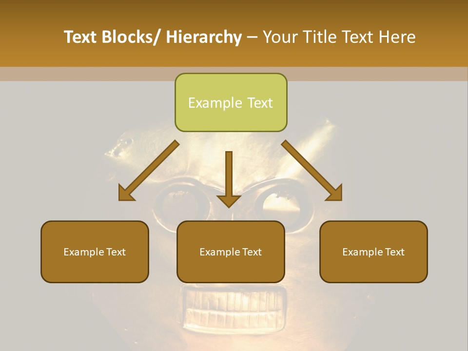 A Gold Mask With A Face On It PowerPoint Template