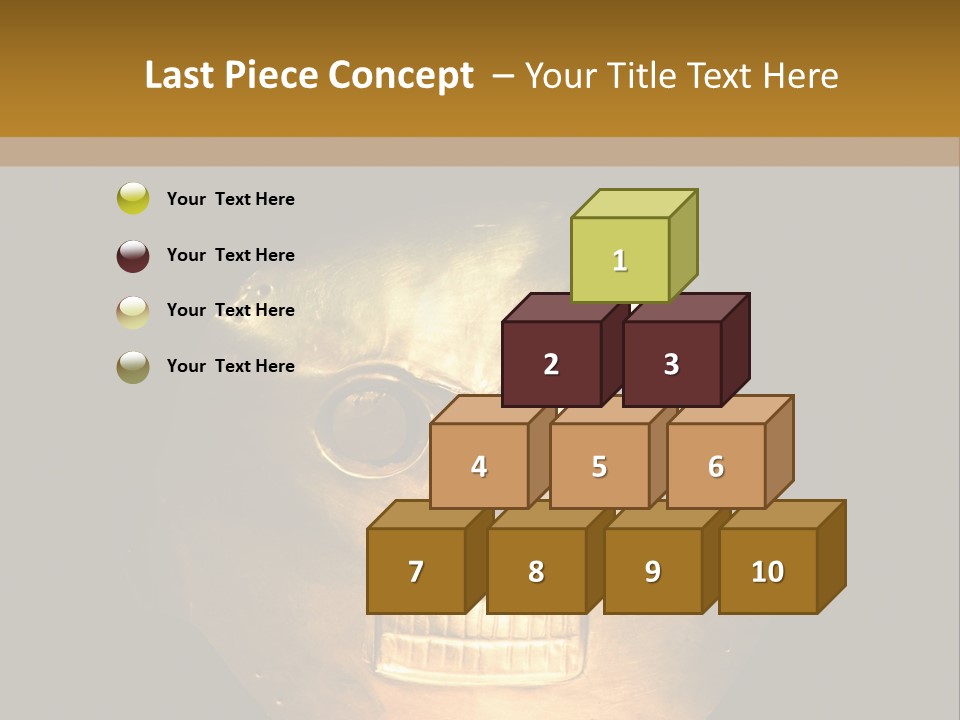 A Gold Mask With A Face On It PowerPoint Template