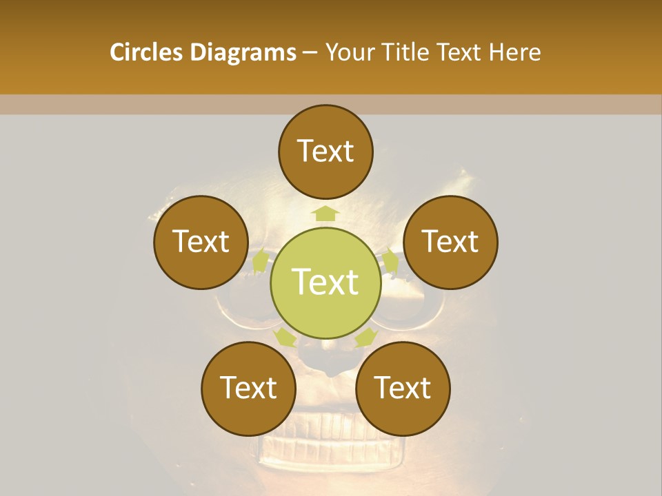 A Gold Mask With A Face On It PowerPoint Template