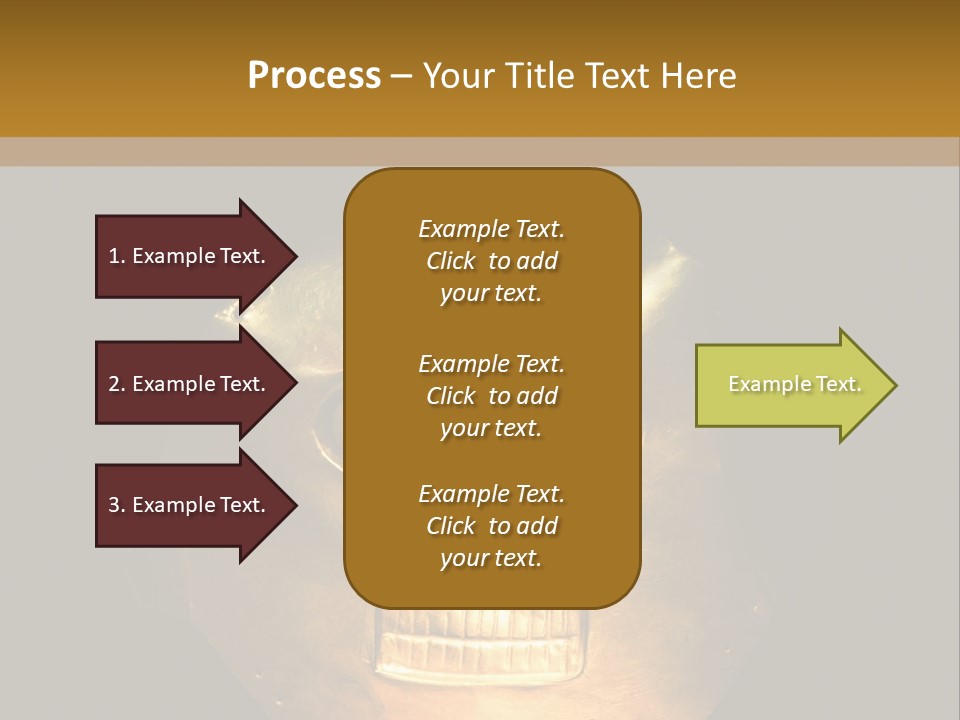 A Gold Mask With A Face On It PowerPoint Template