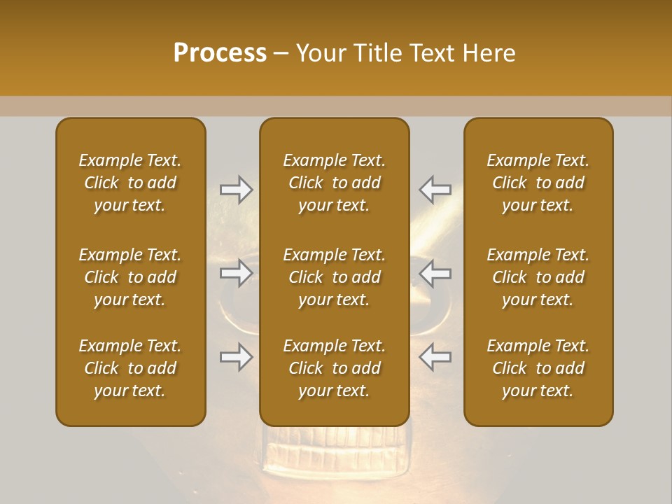 A Gold Mask With A Face On It PowerPoint Template