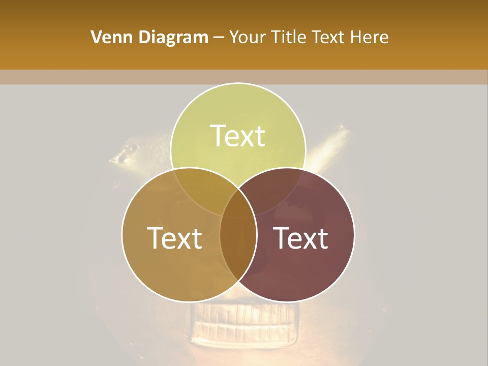 A Gold Mask With A Face On It PowerPoint Template