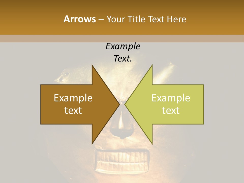 A Gold Mask With A Face On It PowerPoint Template